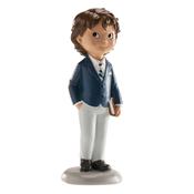 Dekora Resin Communion Boy - Blue Suit  5.4"