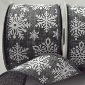 Silver Wired Chilly White Snowflake Design 38mm 10Mtrs