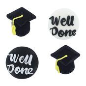 Graduation Sugar Decorations - 12pc