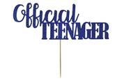 Cake Topper - Official Teenager Blue image