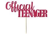 Cake Topper - Official Teenager Red image