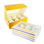 6 Full/Mini 12 Cupcake Box - Bold Stripes Twin Pack image