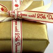 15mm Twill Ribbon Do Not Open until Xmas 10Mtr image