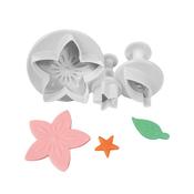 Cake Star Flower Leaf &amp; Star Plunger Cutter - 3 Set image