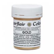 Sugarflair Chocolate Colouring Titanium Free Paint Gold 35g