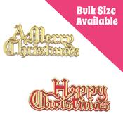 Plastic Merry Christmas Motto (Flat)
