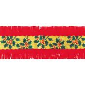 Red / Gold Holly Cake Frill - 64mm X 7.3m