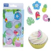 PME : Edible Cupcake Toppers - Tropical - Set of 6 image