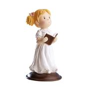 Dekora Resin Communion Girl with Bible - 6"