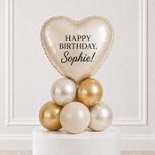 Beige Heart Happy Birthday Personalised Stack image