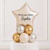 Beige Star Welcome Baby Personalised Stack