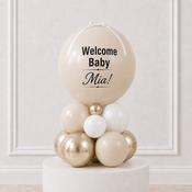 Beige Welcome Baby Personalised Stack