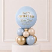 Best Dad Personalised Blue Balloon Stack