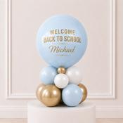 Blue Back to School Personalised Balloon Stack