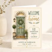Personalised New Home Deluxe Greeting Card