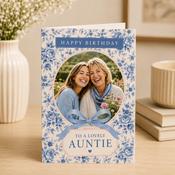 Personalised Lovely Auntie Birthday Greeting Card image