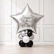 Deluxe Silver Father's Day Personalised Balloon Stack image