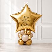 Deluxe Gold Father's Day Personalised Balloon Stack image