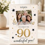 Deluxe Gold Personalised Birthday Card image