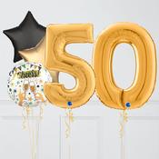 Cheers Gold Birthday Balloon Numbers image