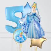 Cinderella Princess Birthday Inflated Birthday Balloon Bunch image