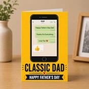 Classic Dad Text Message Father’s Day Greeting Card image
