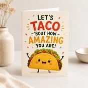 Congratulations Amazing Taco Greeting Card image