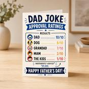 Dad Joke Approval Ratings Father’s Day Card