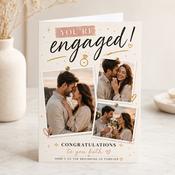 Deluxe Personalised Engagement Greeting Card image