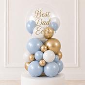 Father's Day Blue Personalised Balloon Stack