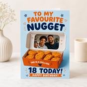 Favourite Nugget Personalised Birthday Greeting Card image