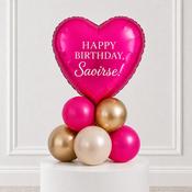 Fuchsia Heart Happy Birthday Personalised Stack image