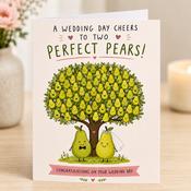 Funny Pears Wedding Greeting Card image
