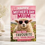 Funny Troublemaker Mother's Day Greeting Card