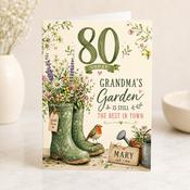 Garden Design Grandmother Birthday Greeting Card image
