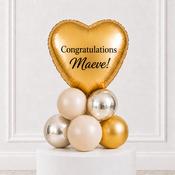 Gold Congratulations Heart Personalised Stack image