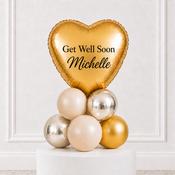 Gold Heart Get Well Soon Personalised Stack