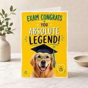 Good Luck for your Exams Absolute Legend Greeting Card image