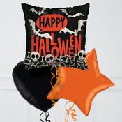Happy Halloween Bats and Bones Foil Balloon Bunch image