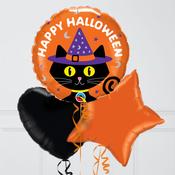 Happy Halloween Cutest Witch Cat Foil Balloon Bunch image