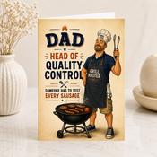 Head of Quality Control Dad Greeting Card