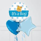 It's a Boy! Teddy Bear Inflated Foil Balloon Bunch image