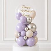 Lavander Happy Birthday Personalised Bubble Stack image