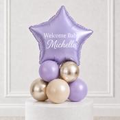Lavender Star Welcome Baby Personalised Stack