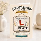 Learner Congratulations Personalised Greeting Card image