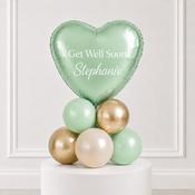 Mint Green Heart Get Well Soon Personalised Stack