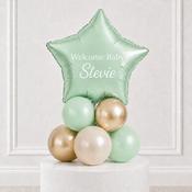 Mint Green Star Welcome Baby Personalised Stack