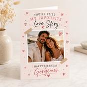 My Favourite Love Story Girlfriend Birthday Greeting Card