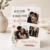 My Favourite Person Birthday Girlfriend Greeting Card