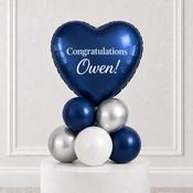 Navy Congratulations Heart Personalised Stack image